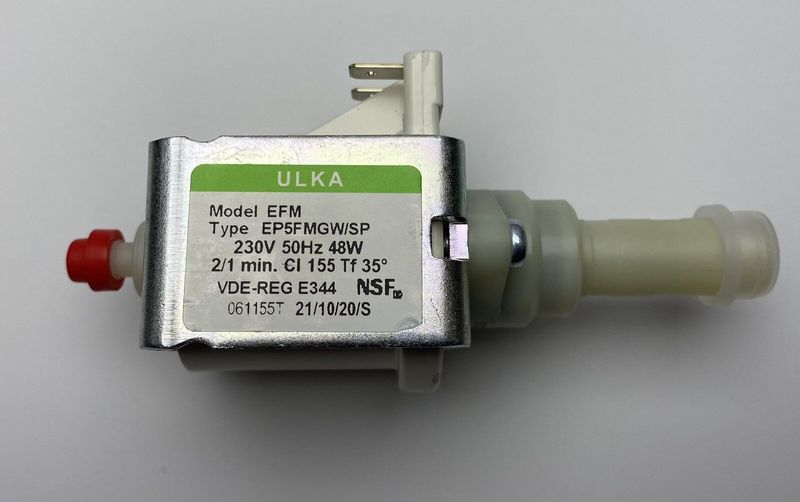 Картинка Помпа ULKA EP-5 пластик 220-230 V, 50 Hz, 48 W, 15 bar, 9070.035.00A
