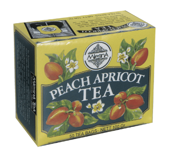 Зображення Чорний чай Персик-абрикос в пакетиках Млесна паперова коробка 100 г