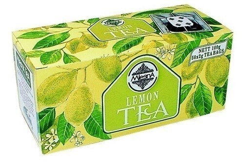 Зображення Чорний чай Лимон в пакетиках Млесна паперова коробка 100 г