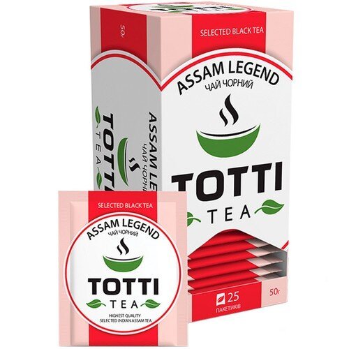 Картинка Черный чай TOTTI Tea Легендарный Ассам в пакетиках 25 шт