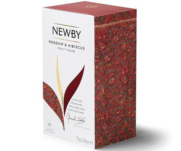 Зображення Фруктовий чай Newby Шипшина і гібіскус в пакетиках 25 шт (310160)