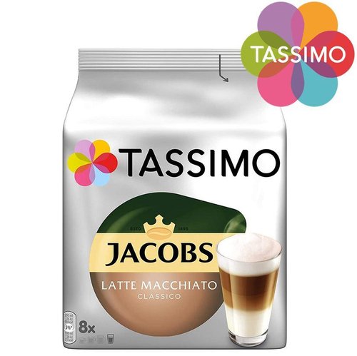 Картинка Кофе в капсулах Jacobs Tassimo Latte Macchiato Classico 8шт