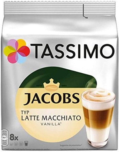 Картинка Кофе в капсулах Jacobs Tassimo Latte Macchiato vanilla 8шт