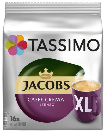 Картинка Кофе в капсулах Jacobs Tassimo Crema intenso XL 16шт
