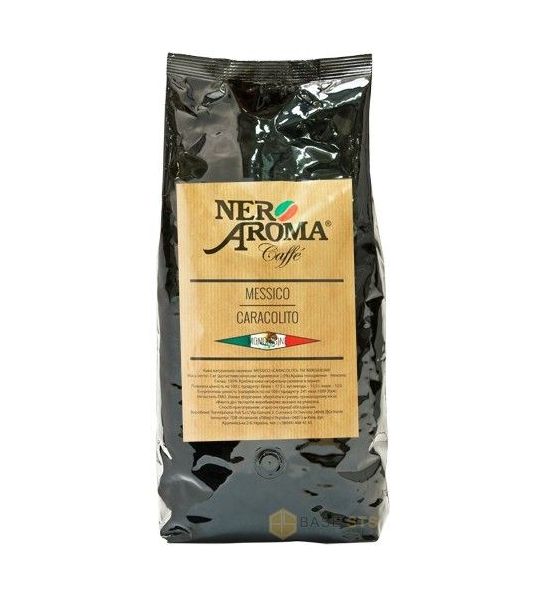 Картинка Кофе в зернах Nero Aroma Messico Caracolito 1 кг