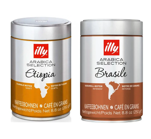 Набор кофе в зернах Illy 100% arabica ж/б 2шт