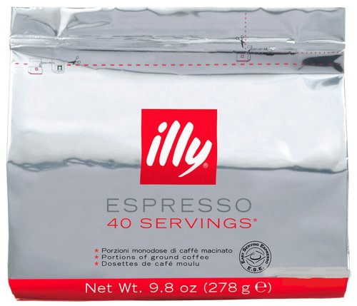 Кофе в монодозах, чалдах ILLY Espresso пакет MEDIUM 40 шт