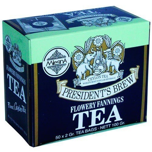 Черный чай Президент Брю в пакетиках Млесна картонная коробка 100 г