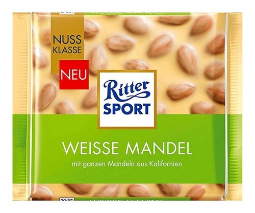 Белый шоколад Ritter Sport Цельный Миндаль 100 г