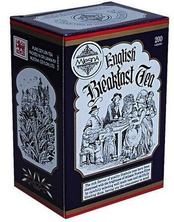 Черный чай Английский завтрак Млесна картонная коробка 200 г