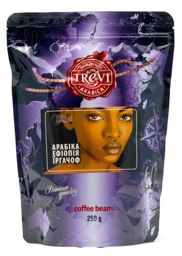 Картинка Кофе в зёрнах Trevi Арабика Эфиопия Иргачиф 250 г
