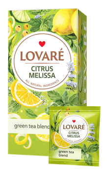 Зображення Купаж зеленого та трав'яного чаю Lovare Citrus Melisa 24 шт
