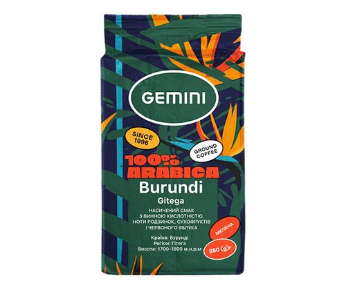 Зображення Кава мелена Gemini Burundi 250 г