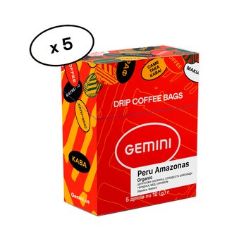 Зображення Кава дріп Gemini Peru Amazonas Organic 5 шт