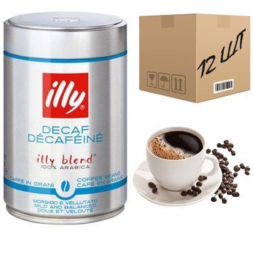 Зображення Кава в зернах ILLY Decoffeinate, без кофеїну 250 г з/б(ящик 12шт)
