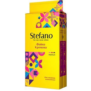 Картинка Кофе молотый STEFANO Файна Кремовый ирландский крем 230 г