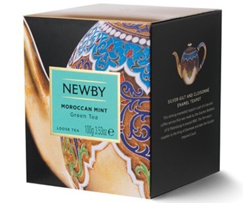Картинка Зеленый чай Newby Марокканская мята 100 г картон (221720)