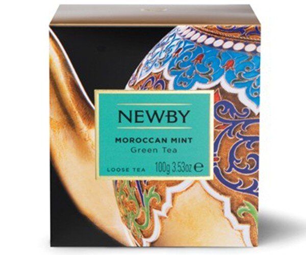 Картинка Зеленый чай Newby Марокканская мята 100 г картон (221720)