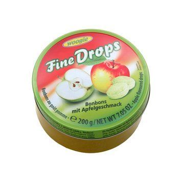 Картинка Леденцы Woogie Fine Drops со вкусом яблока 200 г, жестяная банка