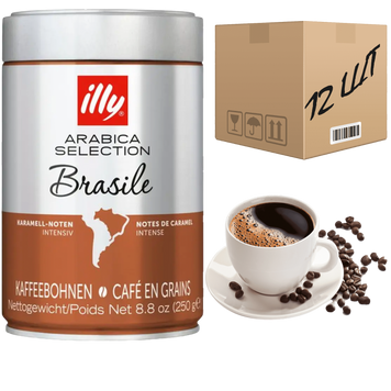 Картинка Кофе в зернах ILLY Brasile Бразилия 250 г ж/б(ящик 12шт)