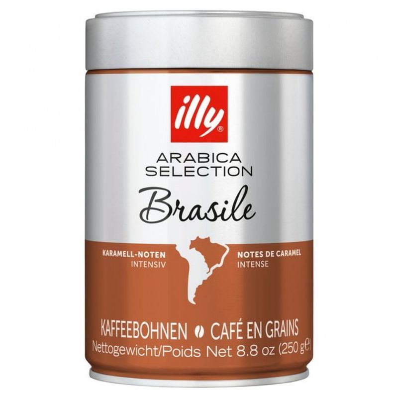 Картинка Кофе в зернах ILLY Brasile Бразилия 250 г ж/б(ящик 12шт)