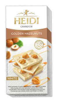 Картинка Белый шоколад Heidi Grand'Or Golden Hazelnuts с карамелизированным фундуком 100 г