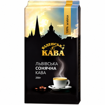 Зображення Кава мелена Віденська кава Львівська сонячна кава 250 г
