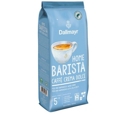 Картинка Кофе Dallmayr Home Barista Coffee Crema Dolce в зернах 1 кг
