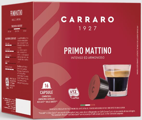 Картинка Кофе в капсулах Dolce Gusto Carraro Primo Mattino, 16 капсул