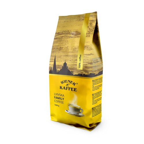 Картинка Кофе "Віденська кава" Львовский в зернах Golden 1 кг