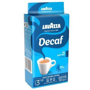 Картинка Кофе молотый Lavazza Decaffeinato без кофеина / Лавацца Декаф 250 г (Уценка - разгерметизированная упаковка)