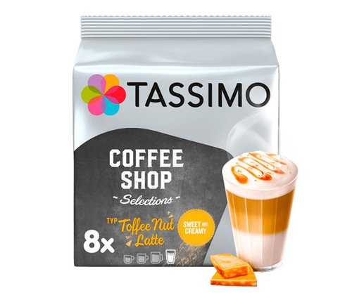 Картинка Кофе в капсулах Tassimo Toffee Nut Latte 8 шт