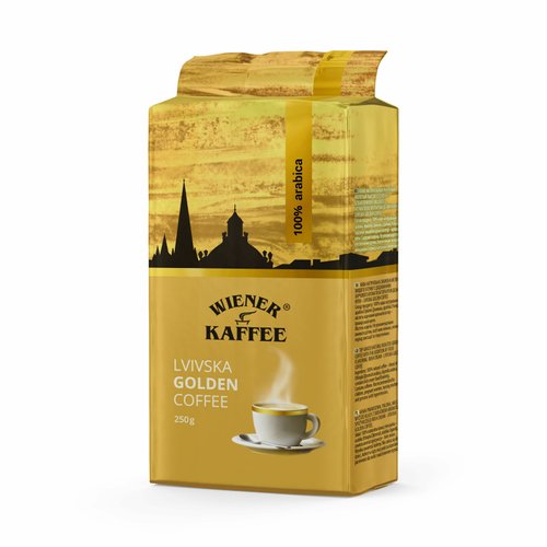 Картинка Кофе "Віденська кава" Львовский молотый Golden 250 г