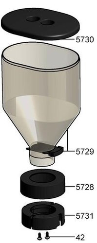 Картинка 1T312073 Крышка держателя бункера зерна (Е / М) пластмасс (560.0005.306)