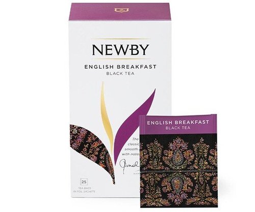 Картинка Черный чай Newby Английский завтрак в пакетиках 25 шт (310050)