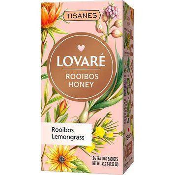 Зображення Чай Lovare Rooibos honey ройбуш з травами 24 пакетика