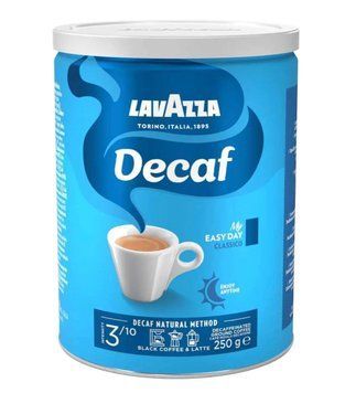 Картинка Кофе молотый Lavazza Decaffeinato (без кофеина), оригинал, 250 г ж/б