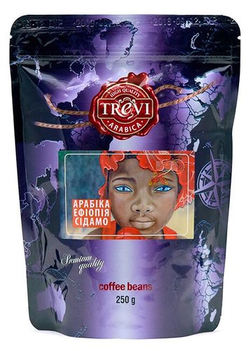 Картинка Кофе в зёрнах Trevi Арабика Эфиопия Сидамо 250 г