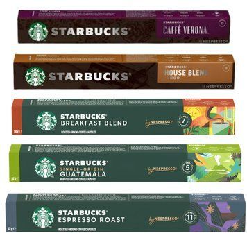 Картинка Набор кофе в капсулах 5 видов Starbucks Nespresso Микс 50 шт