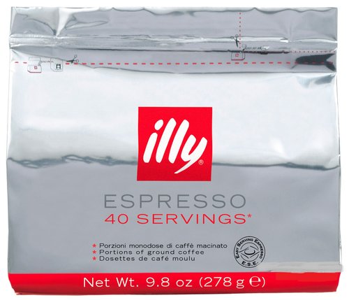 Картинка Кофе в монодозах, чалдах ILLY Espresso пакет MEDIUM 40 шт