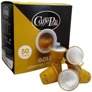 Картинка Кофе в капсулах Nespresso Caffe Poli Gold 50шт