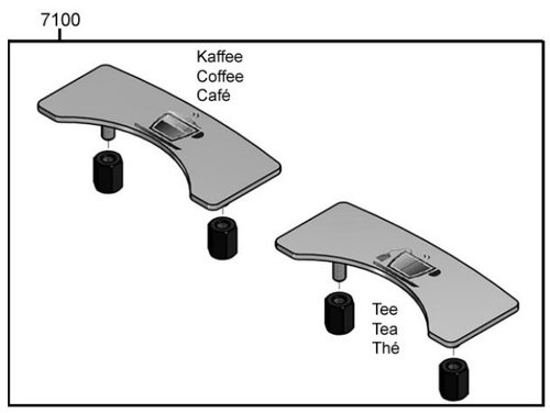 Картинка BK328041 Пластинка позиционирования чашек кофе и чая
