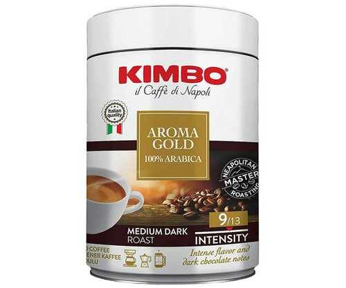 Картинка Кофе молотый KIMBO AROMA GOLD 100% ARABICA ж/б 250 г