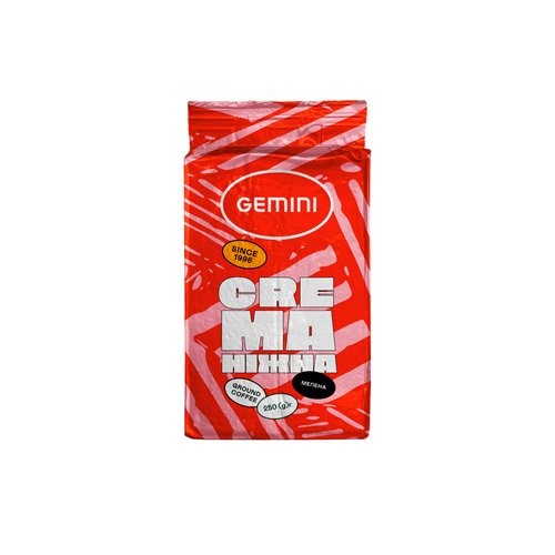 Картинка Кофе молотый Gemini Crema Нежная 250 г