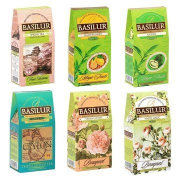 Картинка Набор чая Basilur 6 видов Зеленая свежесть и детокс 600 г