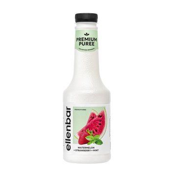 Картинка Фруктовое пюре Ellenbar Арбуз, клубника и мята 900 г