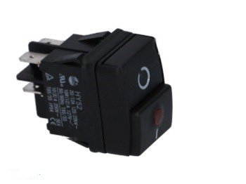Зображення Вимикач електронний з індикатором (чорний) 250В 16А