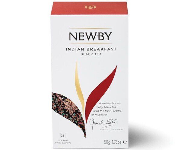 Картинка Черный чай Newby Индийский завтрак в пакетиках 25 шт (310040)