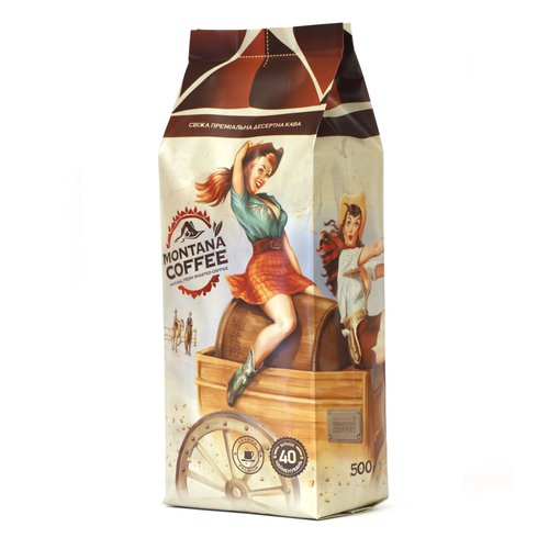 Картинка Кофе в зернах ароматизированный Montana Coffee Баварский шоколад 500г