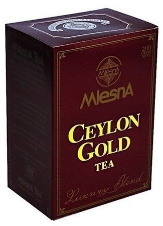 Картинка Черный чай Цейлон голд Млесна картонная коробка 200 г